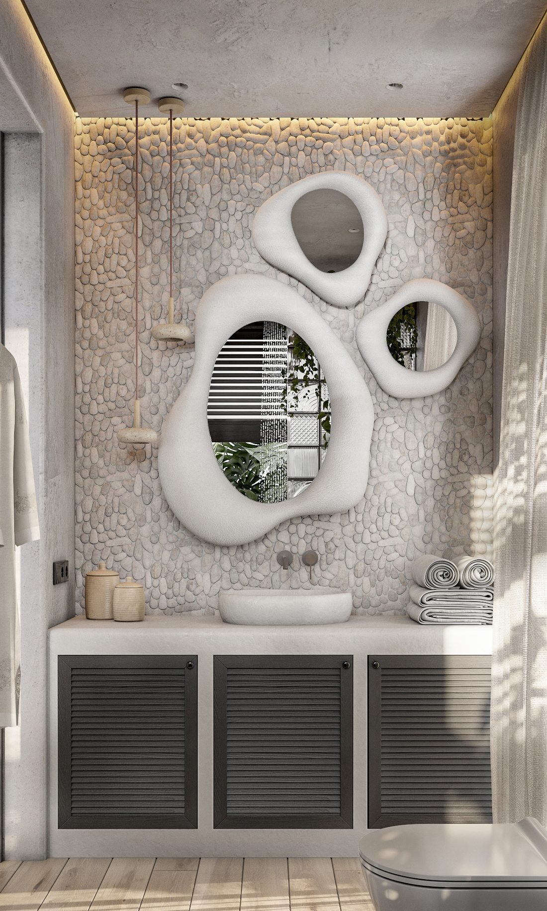 Render of an ensuite bathroom in a Four Palms villa